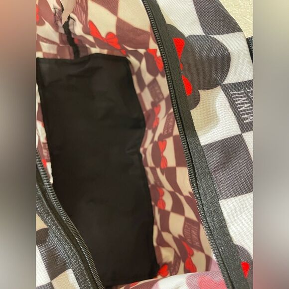 Disney Minnie Mouse Checkered Tote - Black, White, and Red - Picture 4 of 9